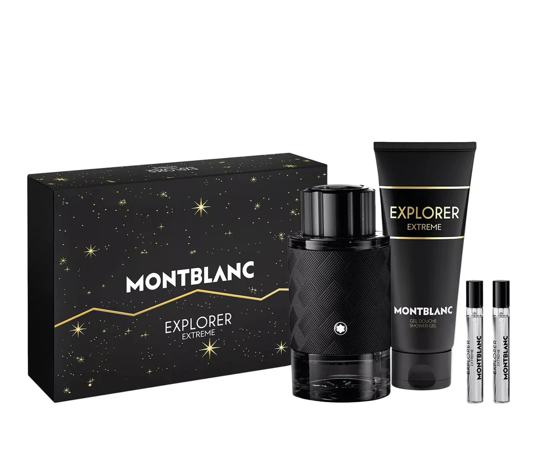 Set Montblanc Explorer Extreme Parfum 100ml for Men with shower gel and 2 travel size